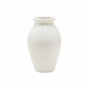 Vase Wood Ware / H 33 cm - Porcelaine striée effet bois - Seletti blanc en céramique