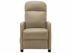 Vidaxl fauteuil de massage inclinable cappuccino similicuir