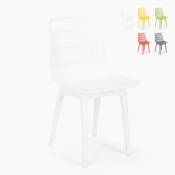 Ahd Amazing Home Design Chaise en polypropylène pour cuisine, bar, restaurant, jardin moderne Bluetit, Couleur: Blanc