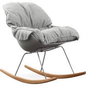 Chaise à Bascule Rembourrée - Design Scandinave -