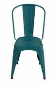 Chaise empilable A / Acier - Couleur mate texturée - Tolix vert en métal
