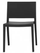 Chaise empilable Lizz / Version mate - Kartell noir en plastique