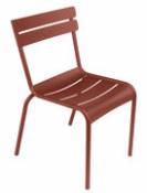 Chaise empilable Luxembourg / Aluminium - Fermob rouge