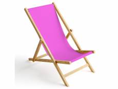 Chaise longue pliable en bois fauteuil de plage pliant en hetre classique lit de plage rose 1 [119]