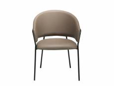 Chaise rembourrée en simili cuir avec structure en