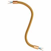 Creative Cables - Kit Creative Flex tube flexible recouvert de tissu RM73 Bronze 30 cm - Cuivre satiné - Cuivre satiné