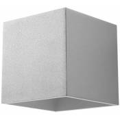 Etc-shop - up Down applique intérieure Appliques Up and Down Applique murale Cube, effet lumière gris aluminium, 1x G9, l 10 cm, salle à manger