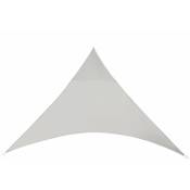Helloshop26 - Voile d'ombrage toile solaire polyester polyuréthane triangulaire 360 x 360 x 360 cm gris clair - Gris