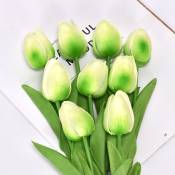 Ineasicer - Lot de 10 mini tulipes artificielles hollandaises - Au toucher réaliste - Pour décoration de mariage, bricolage, maison, fête, etc. Art