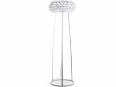Lampadaire - grande lampe de salon avec boutons en cristal - savoni transparent