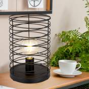 Lampe de table lampe de chevet lampe de table design cage noir lampe de salon lampe de chambre, métal, 1x E27, DxH 20 x 30 cm