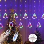 Lumières de Noël à LED,3M led 3D Décoration de Noël usb Guirlande lumineuse avec crochets,Lumières de décoration de fenêtre de Noël,Lumières