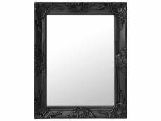 Miroir mural style baroque | miroir déco pour salle de bain salon chambre ou dressing 50x60 cm noir meuble pro frco37147