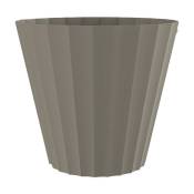 Plastiken - Pot de fleur doric ø22x20cm couleur taupe