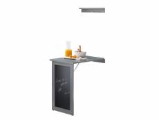 Sobuy fwt20-hg table murale pliable bureau murale rabattable table de cuisine salle à manger avec mémo board - gris
