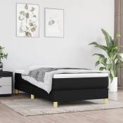 Sommier à ressorts de lit Résistant et confortable, Tapissier à lattes, Noir 90x200 cm Tissu OIB5046E