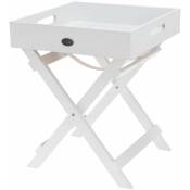 Spetebo - Petite table d'appoint - 2 pièces - couleur : blanc
