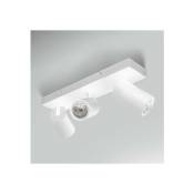 Spot Triple Blanc Ampoule Gu10 Inclinable Et Orientable - Blanc