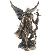 STATUE l'archange SAINT GABRIEL neuf resine Laitonnée figure RELIGION 24cm