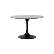 Table à Manger Ronde - 90 cm - Tulip Noir - Plastique, Fibre de verre, Métal - Noir