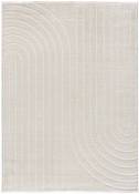 Tapis de style scandinave gaufré blanc, 120X170 cm