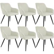 Tectake - Ensemble de 6 chaises en cuir synthétique