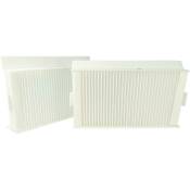 Vhbw - Lot de filtres compatible avec Zehnder ComfoAir 180 appareil de ventilation - Filtre à air G4 / F7 (2 pcs), 24 x 12 x 5 cm, blanc