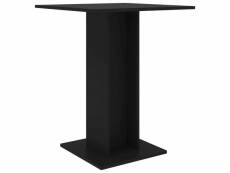 Vidaxl table de bistro noir 60x60x75 cm aggloméré 802103