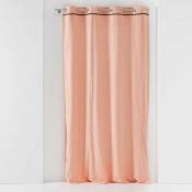 1001kdo Hygiene&beaute - Rideau a oeillets voile coton lave 135 x 240 cm Lanette rose