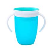 360 ​​Tasse d'entraînement 240 ml Bébé bébé tasse à boire apprentissage tasse à boire eau potable tasse anti-étouffement(bleu)