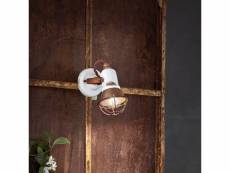 Applique fer et céramique applique design industriel vintage loft ap Ferroluce