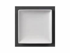 Assiettes carrées blanches olympia 240(l)mm - lot de 12