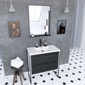 Aurlane - Pack meuble de salle de bain 80x50 Blanc