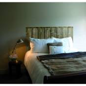Autocollant mural tête de lit en bois, style cabane, 60 cm x 160 cm - Marron