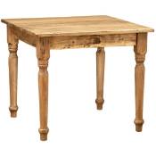 Biscottini - Table rustique en bois massif de tilleul