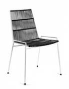 Chaise empilable Abaco / Fils PVC - Serax noir en plastique
