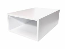 Cube de rangement bois 75x50 cm blanc CUBE75-LB
