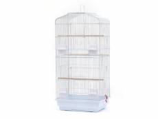 Hombuy® grande cage oiseaux voliere blanc 46 x 36 x 93 cm avec poignée portable