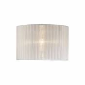 Inspired Diyas - Florence - Abat-jour rond en organza blanc 360 mm x 230 mm, adapté à la lampe de table