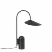 Lampe de table Arum / Métal & marbre - Orientable - Ferm Living noir en métal