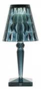 Lampe de table Big Battery LED / H 37 cm - Sur secteur - Kartell bleu en plastique
