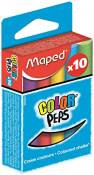 Maped m593501 – Craie Color Peps, Lot de 10, rond, assortis