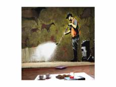Papier peint banksy cave painting l 100 x h 70 cm A1-SNEW011565