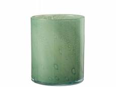 Paris prix - photophore design en verre "jade" 18cm