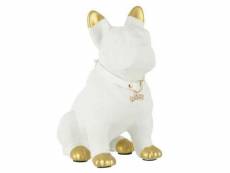 Paris prix - statuette design "chien céramique" 21cm blanc