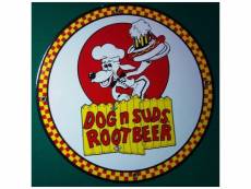 "plaque emaillée dog root beer deco cuisine diner loft bar us"
