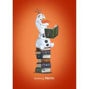 Poster Disney La Reine des Neiges 2 - Olaf cherche la vérité dans les livres 30 cm x 40 cm