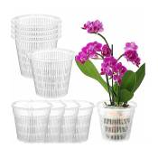 Pot d'orchidée Transparente Pottes de Plante en Plastique