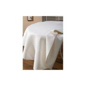 Sous Nappe Ronde, Ovale ou Rectangle Dimensions au Choix, Protection de Table Blanc de Madeinnature Ovale 140 x 180cm.