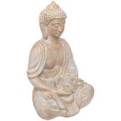 Statuette Bouddha assis H39cm Atmosphera créateur d'intérieur - Beige